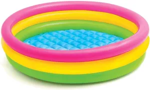 Intex Sunset Glow 45" x 10" Soft Inflatable Colorful Kiddie 3  Swimming Pool