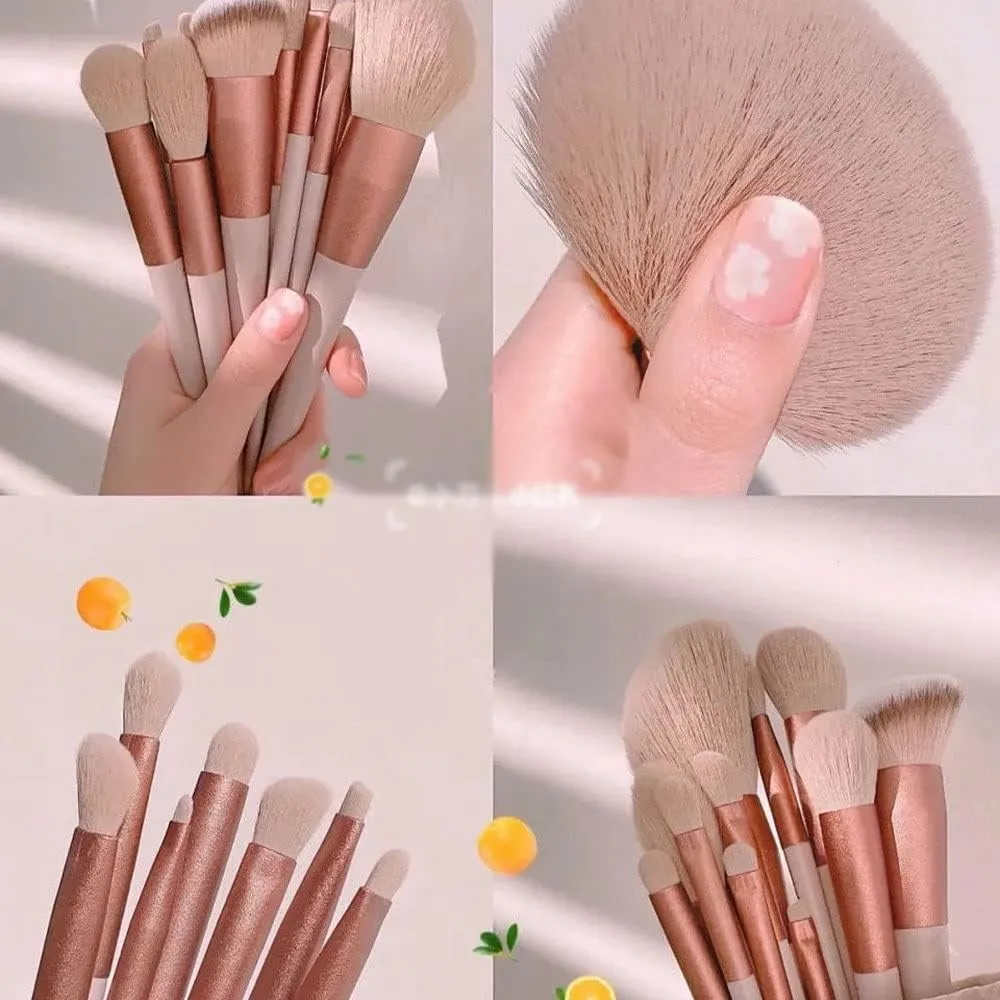 IOCCIOBB 13Pcs A Set Soft Fluffy Makeup Brushes for Cosmetics Foundation Blush Powder Eyeshadow Blending Makeup Brush Tools (Color : Yellow no Bag)