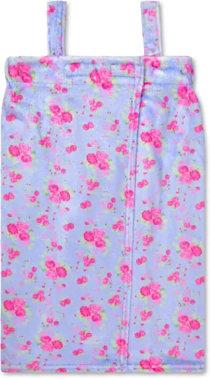 iscream Big Girls' Silky Soft Plush Spa Wrap for Home, Travel, Summer Camp - Boho Bliss Collection