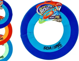 JA-RU Giant Soft Frisbee Flying Disc 16 Inches (1 Ring Assorted) Light Weight Flyer Water Toys Splash Fun. Kids Outdoor Toys. Pool & Beach Games. Dog Frisbee Fidget Toy. 5138-1