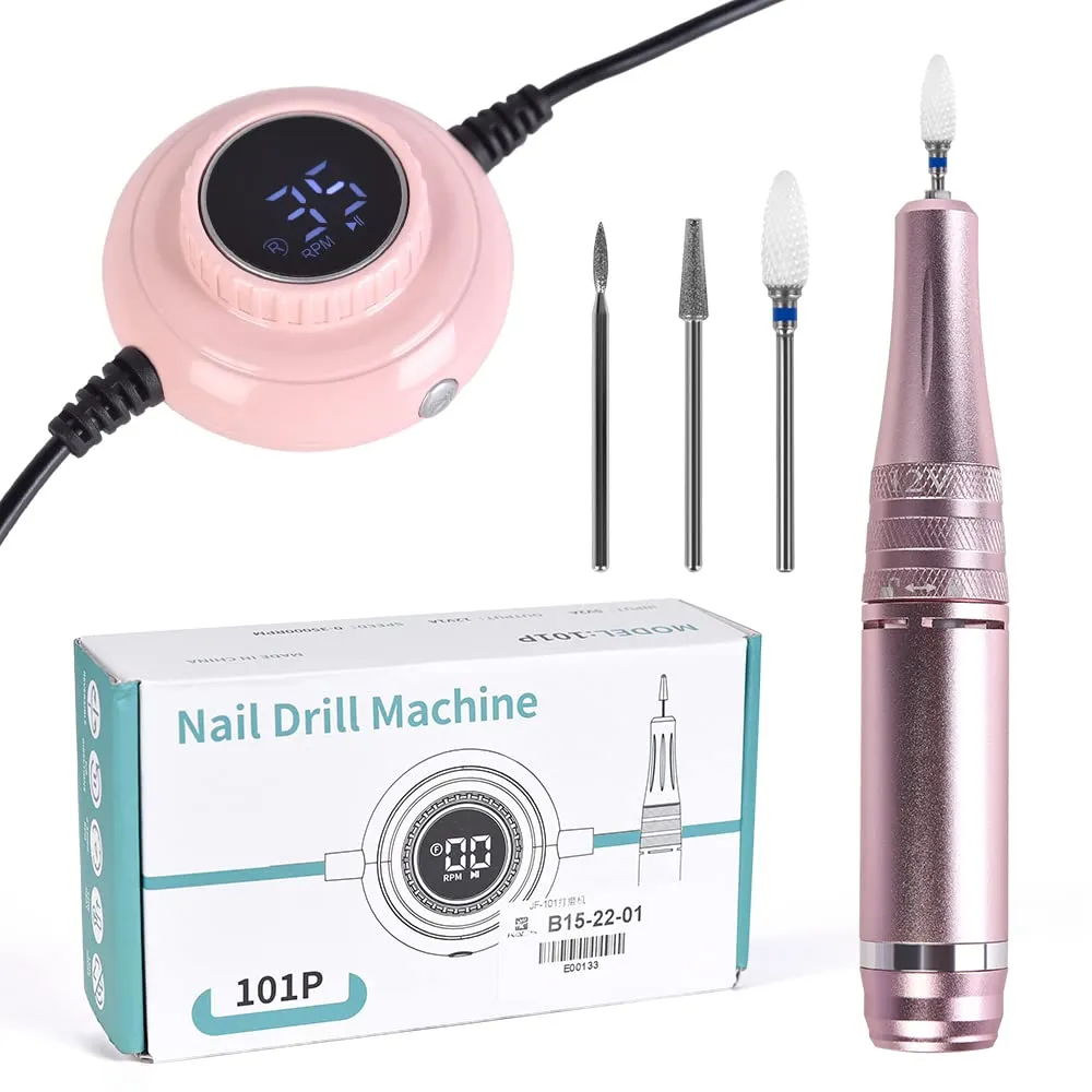 KADS 35000RPM Electric Nail Drill Pen USB Portable Manicure Machine with LCD Screen Ceramic Nail Drill Bit Nail Gel Polisher Pen
