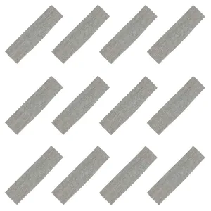 Kenz Laurenz Soft and Stretchy Elastic Cotton Headbands, Pack of 12, Light Grey