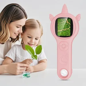 Kids Microscope,Pozifu Microscope for Kids,Educational Science Stem Toys for Todders,Christmas Birthday Gifts for Age 3 4 5 6 7 8 9 10 Years Old Girls & Boys,Pink