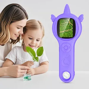 Kids Microscope,Pozifu Microscope for Kids,Educational Science Stem Toys for Todders,Christmas Birthday Gifts for Age 3 4 5 6 7 8 9 10 Years Old Girls & Boys,Purple