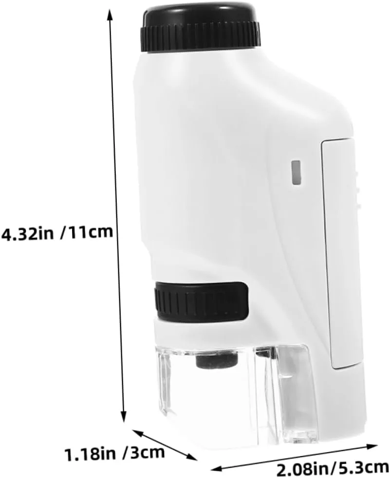 Kisangel 1set Portable Science Microscope Magnification Lightweight Handheld Educational Tool for Boys and Girls for School Experiments and Science Exploration