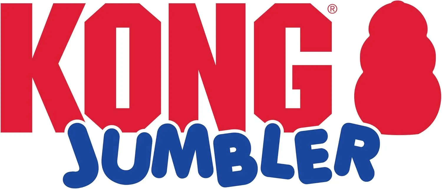 KONG Jumbler Football - Interactive Dog Toy for Dog & Puppy Playtime - Fetch Toy with Tennis Ball - Dog Supplies for Engaging Play (Medium/Large)