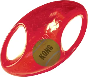 KONG Jumbler Football - Interactive Dog Toy for Dog & Puppy Playtime - Fetch Toy with Tennis Ball - Dog Supplies for Engaging Play (Medium/Large)