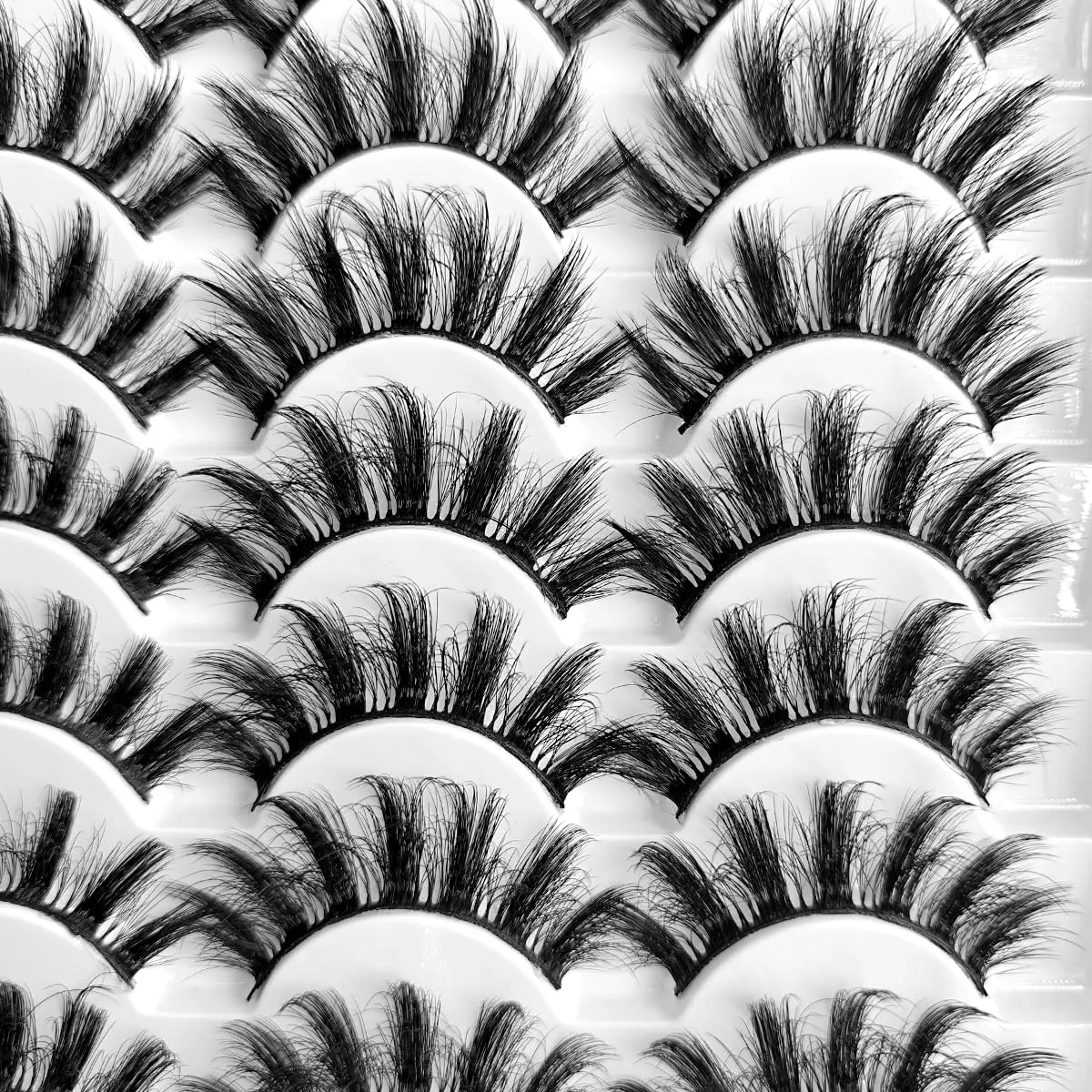 KSYOO False Eyelashes 40 Pairs 3D Fluffy Lashes Pack Bulk Wholesale Strip Lashes