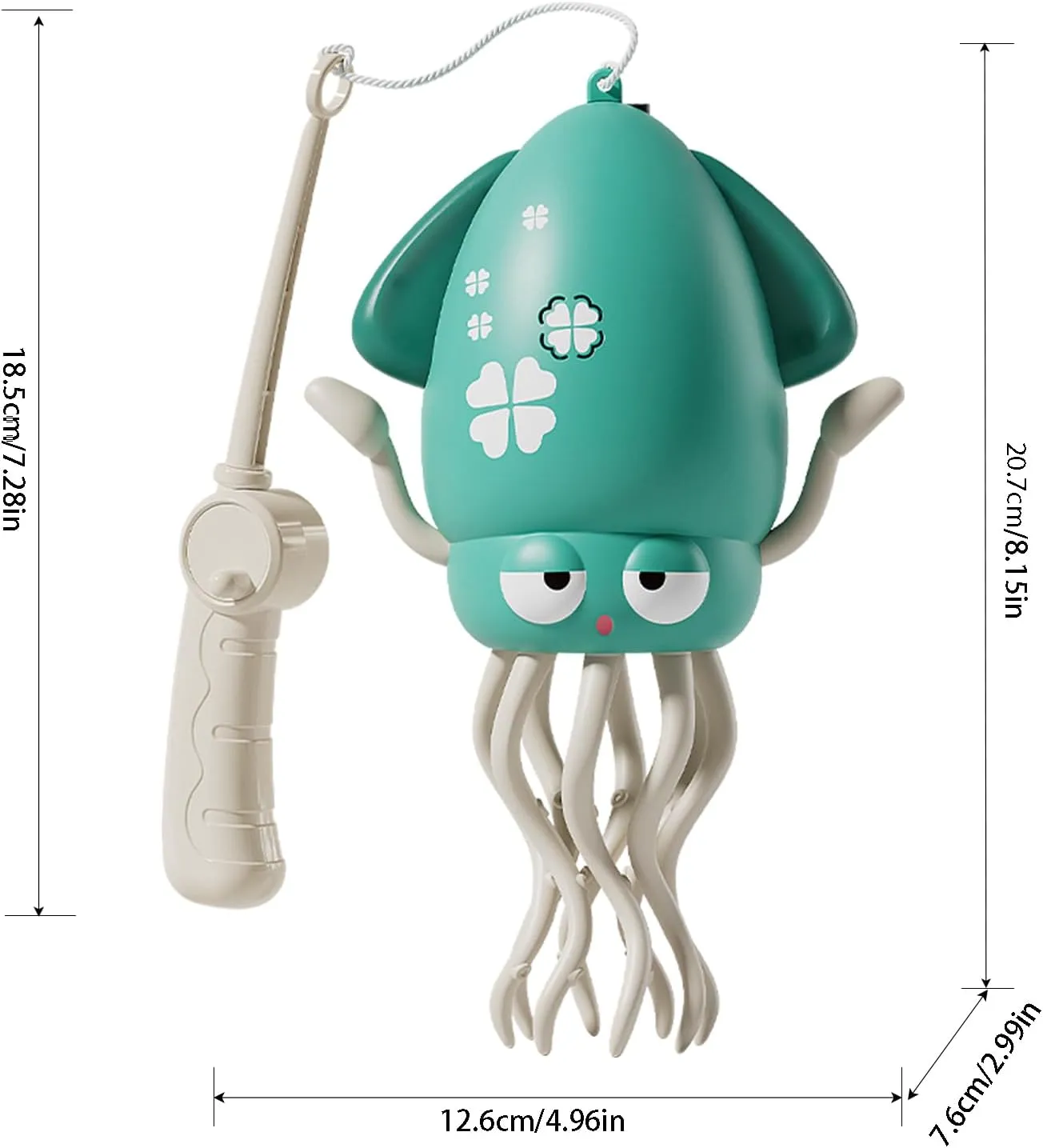 LACHTER Electric Crawling Octopus Toy with LED Lights & Music, Smart Obstacle Avoidance, Dancing Octopus Toy，Interactive Auto-Dance Octopus for Gifts, Toddlers, Indoor Fun（Green）