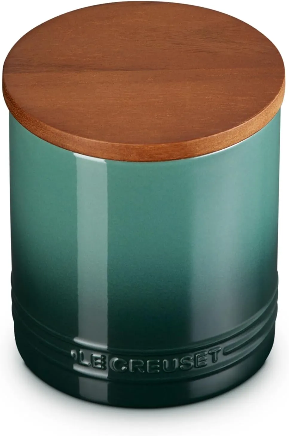 Le Creuset Signature Salt Cellar and Storage Canister with Wood Lid, 1.2 qt., Artichaut