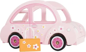 Le Toy Van - Wooden Daisylane Sophie's Car Accessories Play Set for Dolls Houses - Wooden Car Toy with Luggage Accessory - Dollhouse Accessories - Suitable for Ages 2 ,Bright Pink, Medium