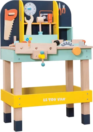 Le Toy Van - Wooden Toy Work Bench Set | Large Educational Construction Set for Role Play | Pretend Play Wooden Tools - Suitable for 3 Year Olds 