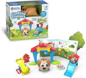 Learning Resources Coding Critters Ranger & Zip,22 Piece Set, Ages 4 , Screen-Free Early Coding Toy for Kids, Interactive STEM Coding Pet, Gifts for Boys and Girls