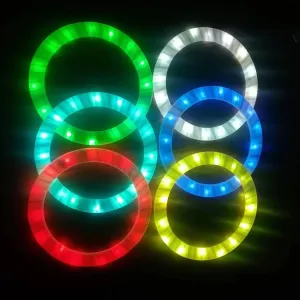 Led Juggling Rings Rechargeable Light Up Juggling Rings Multiple Colors with Charger Set of 3