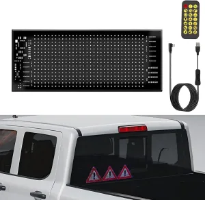 LED Sign for Car with Bluetooth APP Control, 6.7'' x 2.76'' Flexible USB 5V DIY Programmable Scrolling LED Digital Sign, for Cars Windshield, Taxi, Party, Wedding, Festival, Hotel