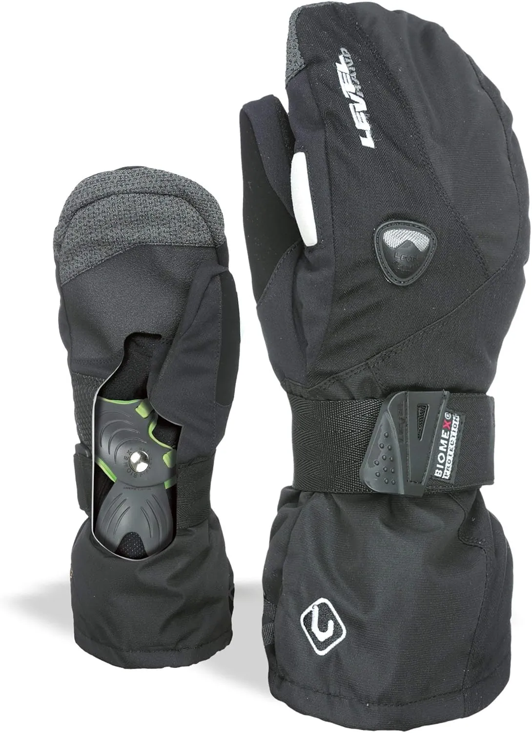 Level Fly – Men's Ski and Snowboard Gloves with Cuff and Adjustable Strap, Protective Thermal Winter Gloves, Waterproof and Breathable, Ideal for Snow and Cold Seasons – 1 Pair