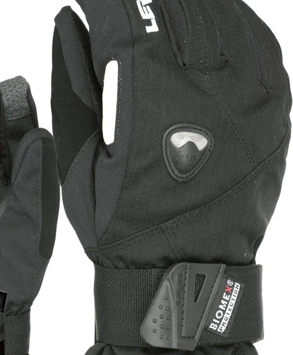 Level Fly – Men's Ski and Snowboard Gloves with Cuff and Adjustable Strap, Protective Thermal Winter Gloves, Waterproof and Breathable, Ideal for Snow and Cold Seasons – 1 Pair