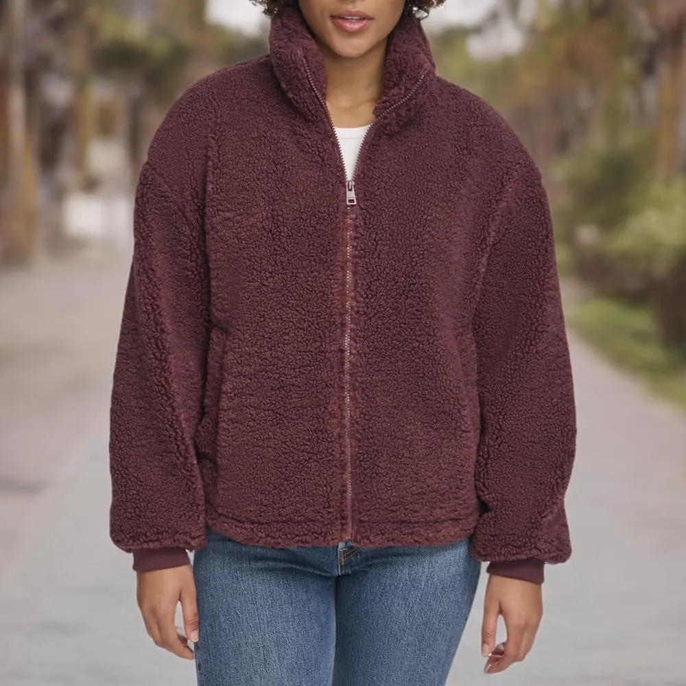 Levi's womens Zip Up Sherpa Teddy Jacket (Standard & Plus Sizes)