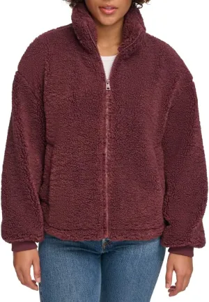 Levi's womens Zip Up Sherpa Teddy Jacket (Standard & Plus Sizes)