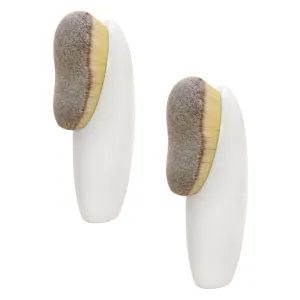 LIFKOME 2Pcs Cosmetic Makeup Brushes Loose Powder Foundation Brushes for Women Soft Blending Tools for Finish for Blush and Concealer