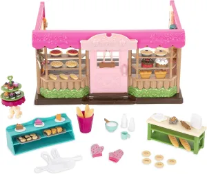 Li’l Woodzeez – Tickle-Your-Taste-Buds Bakery – Dollhouse Playset with Furnitures & Accessories – Pretend Play Toy for Kids Age 3 