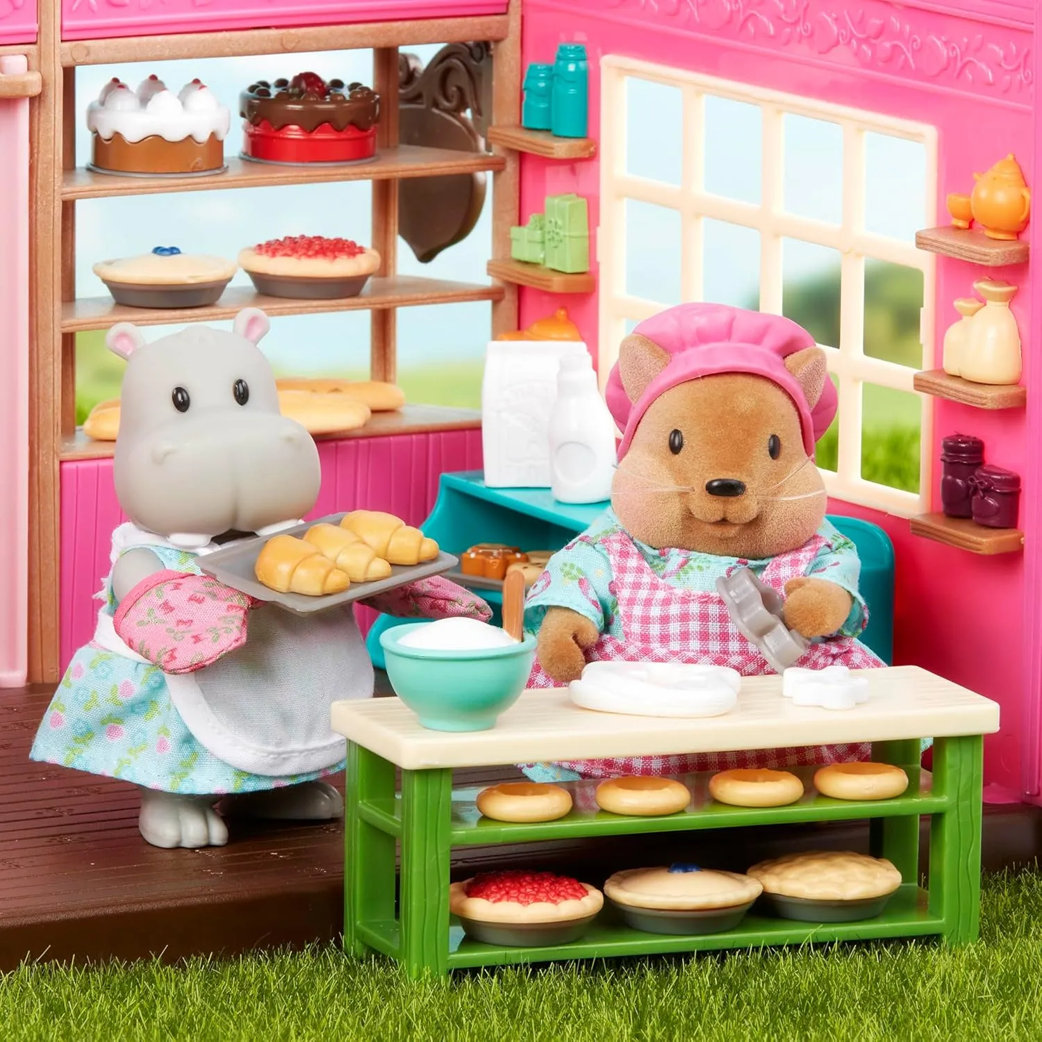 Li’l Woodzeez – Tickle-Your-Taste-Buds Bakery – Dollhouse Playset with Furnitures & Accessories – Pretend Play Toy for Kids Age 3 