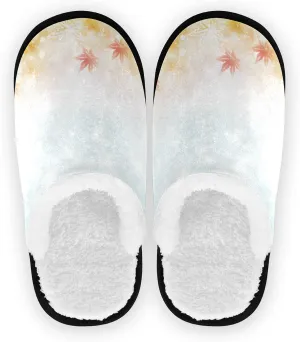 linqin Cute Bee With Beehive Flower Womens Mens Fuzzy Slippers for Home Bedroom Travel, Soft Warm Comfy Anti-skid House Slippers for Indoor Outdoor