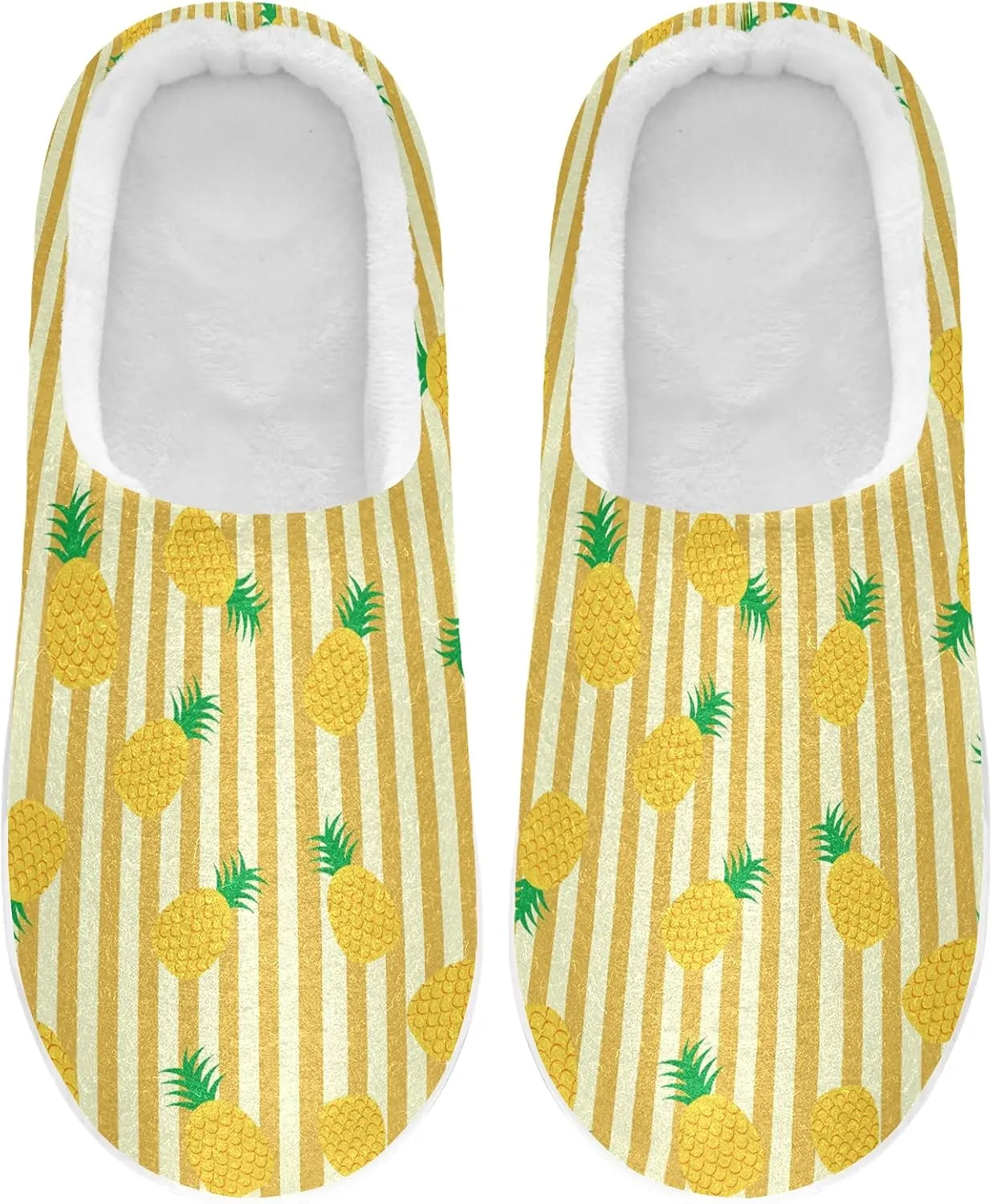 linqin Fruit Apples Womens Mens Cozy Fuzzy Slippers, Soft Warm Lightweight Memory Foam Anti-Slip House Indoor Outdoor Slippers