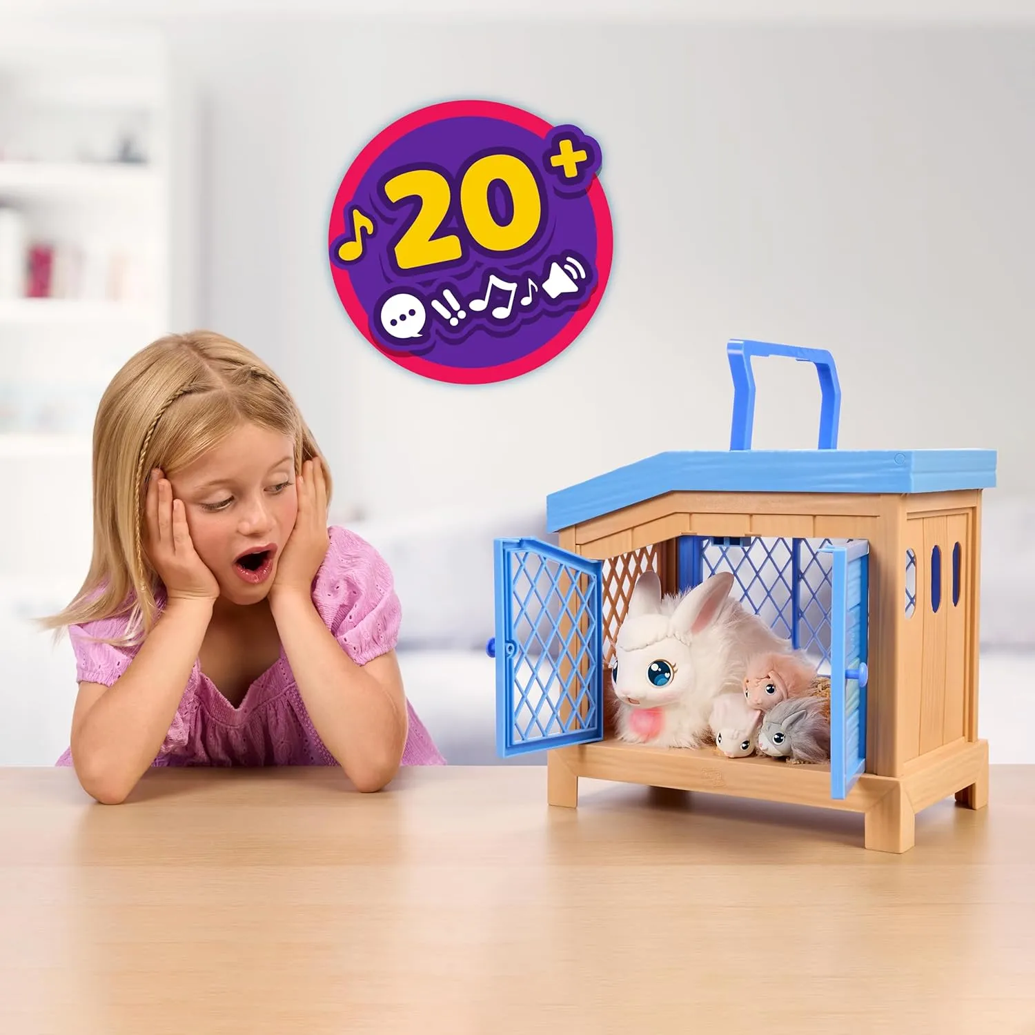 Little Live Pets Mama Surprise Bunny – Amazon Exclusive Interactive Hutch Playset with Mama Bunny, 3 Surprise Babies, 20  Sounds & Reactions, Accessories & Gift Boxes, Repeat Play, Ages 4 