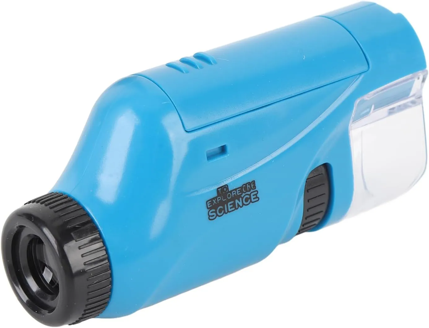 Little Scientist Microscope, Handheld Pocket Miniscope Kits with 12 Specimens, Little Marvin Microscope, Portable Mini Microscope for Educational Science (Blue)