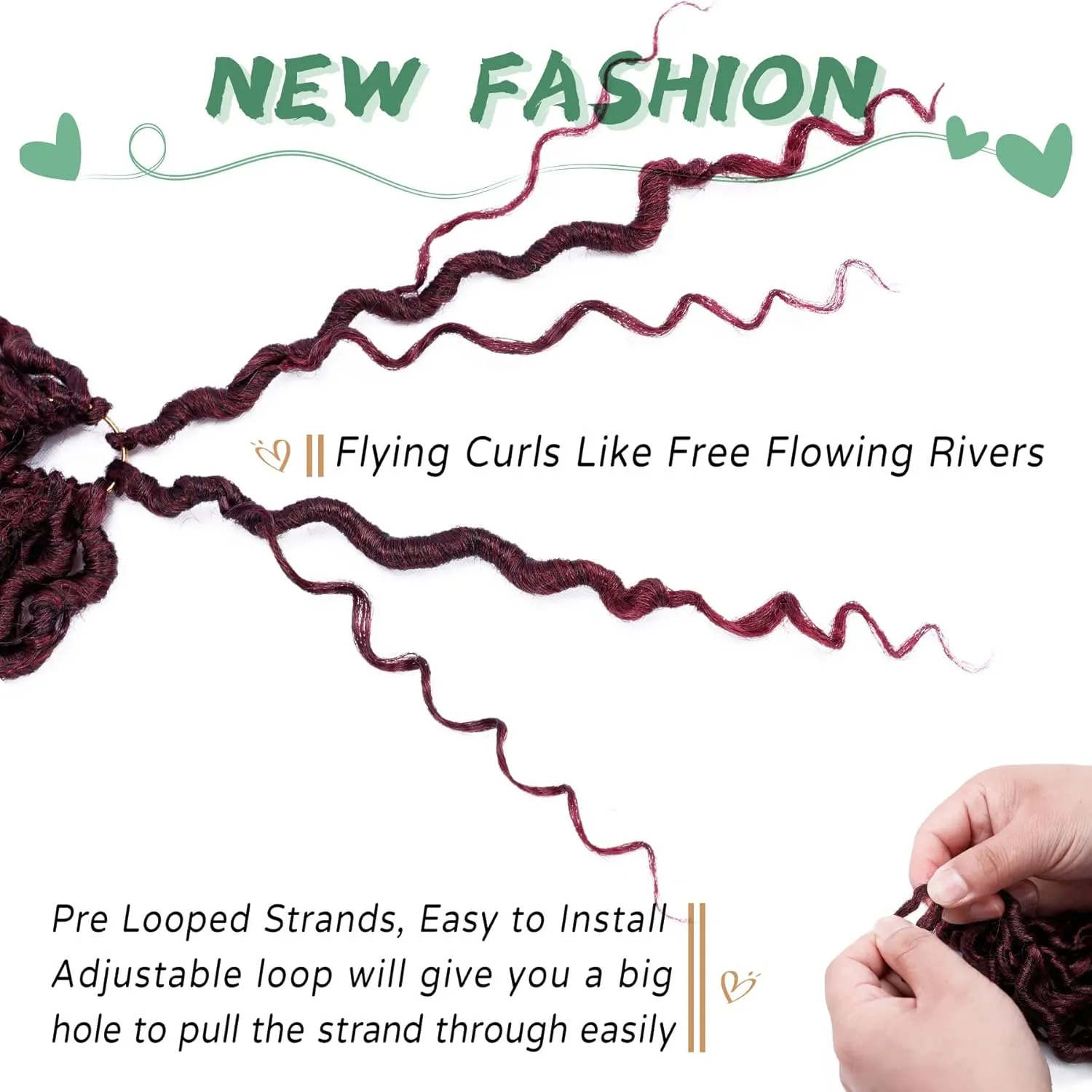 LIYATE Goddess Locs Crochet Hair 10 Inch 6 Packs Faux Locs Crochet Hair for Kids Pre Looped Soft River Locs Crochet Braids with Curly Hair Boho Hippie Locs Synthetic Hair Extensions(T1B/Bug)