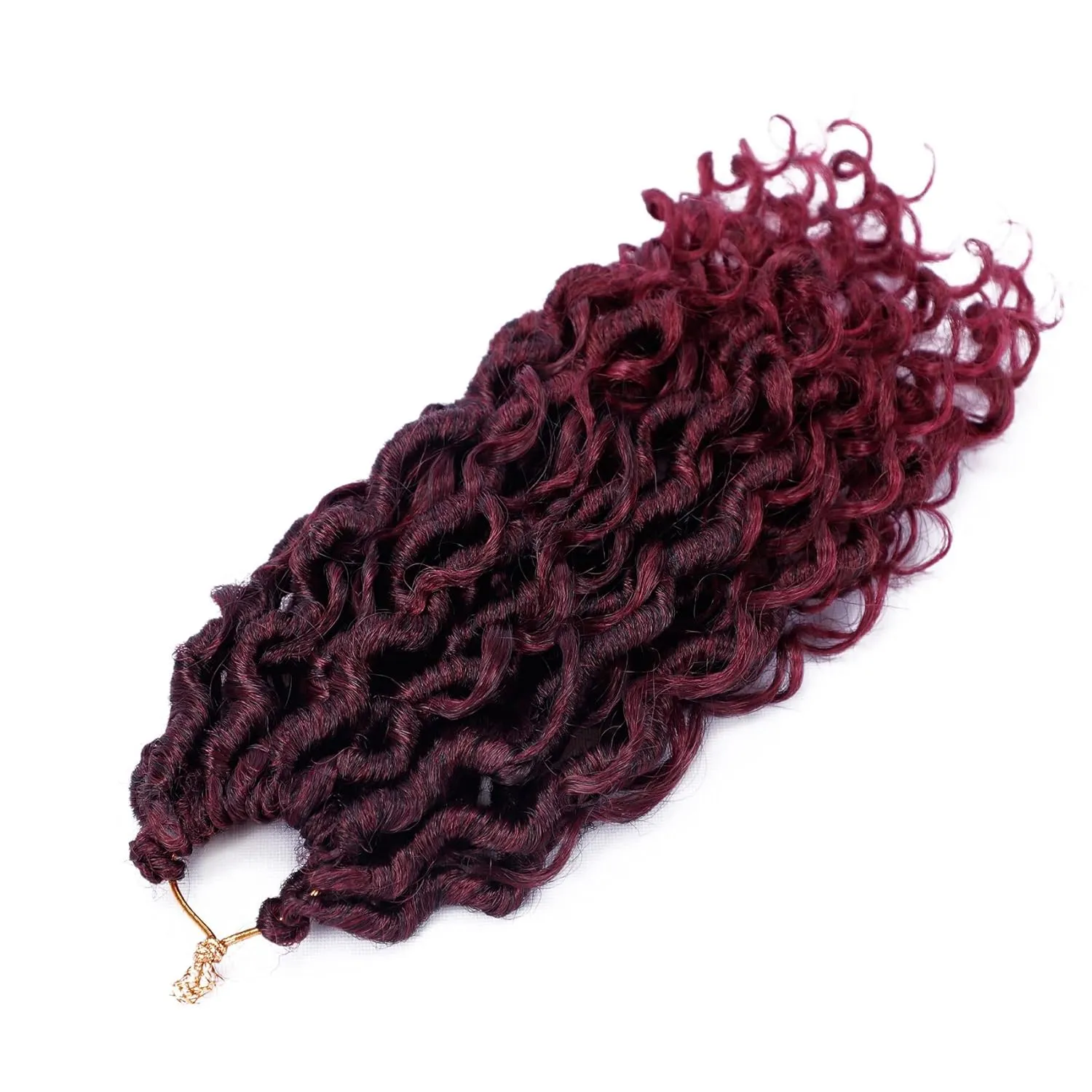 LIYATE Goddess Locs Crochet Hair 10 Inch 6 Packs Faux Locs Crochet Hair for Kids Pre Looped Soft River Locs Crochet Braids with Curly Hair Boho Hippie Locs Synthetic Hair Extensions(T1B/Bug)