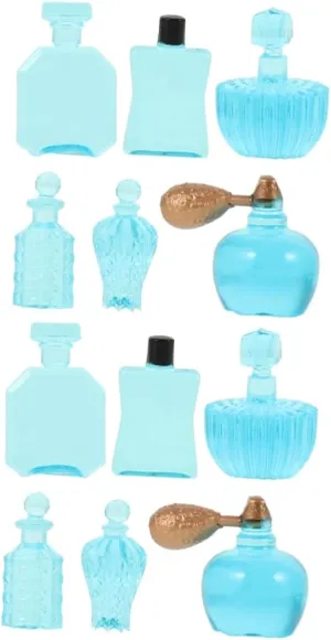 LOLIPPYY 5sets Miniature Perfume Bottle Colorful Resin Dollhouse Accessories Cute Decorative Statues for Imaginative Play and Scene Enhancement 6pcs*5