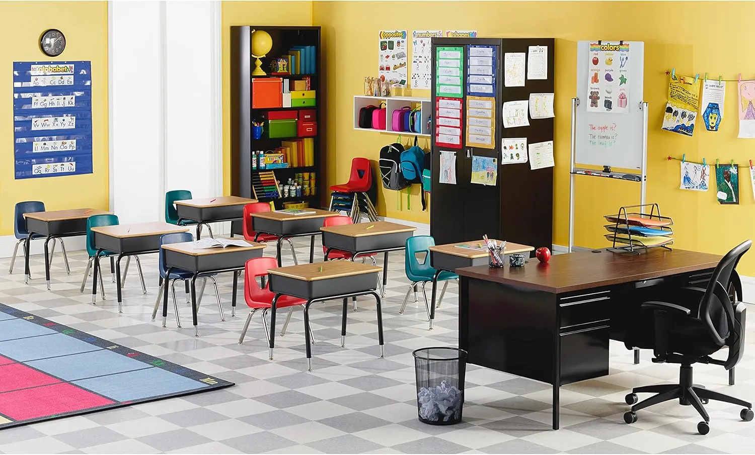 Lorell LLR99890 18 Seat-Height Stacking Student Chairs - 4/CT