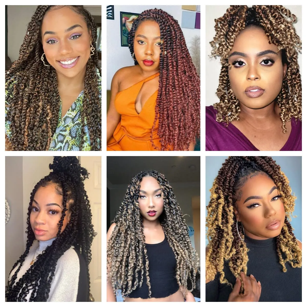 LOSMOEER 8 Packs Passion Twist Crochet Hair 8 Inch Pre-twisted Crochet Passion Twist Hair Pre-looped Crochet Braids Hair for Women Passion Twists Braiding Hair Synthetic Hair Extensions (T1B/30/27#)