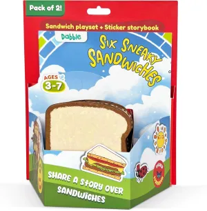 LoveDabble Kids Kitchen Playset for Pretend Play - Six Sneaky Sandwiches | Sandwich Toy for Kids Ages 3-7
