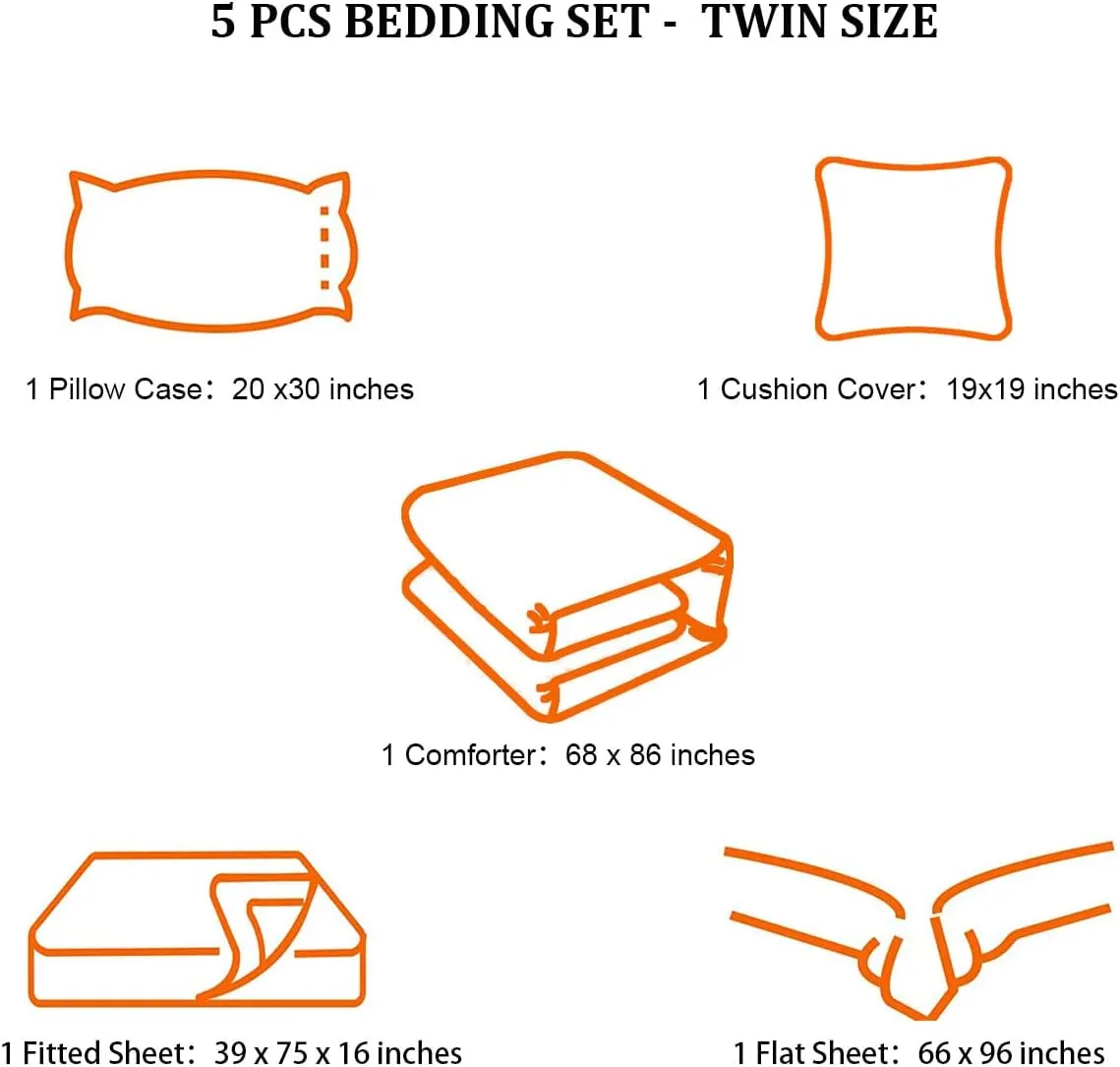 lris Bedding 5 Pieces Bed in a Bag for Boys Sets Twin Size,Gamer Comforter Kids, Gaming Set Room Decor with Flat Sheet,Fitted Sheet,Pillowcase,Cushion Cover, A34-green