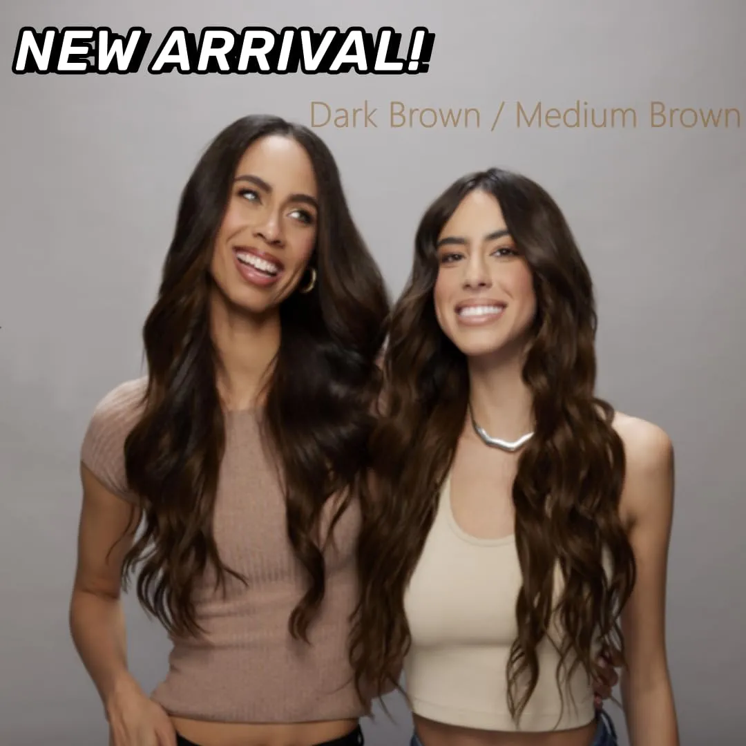 LUMIERE Human Hair Clip In Extensions 120g Medium Brown Body Wave Clip In Extensions Human Hair For Black Women Seamless Clip Ins 8 Pcs 20 Clips Double Wefts #4 22 Inch