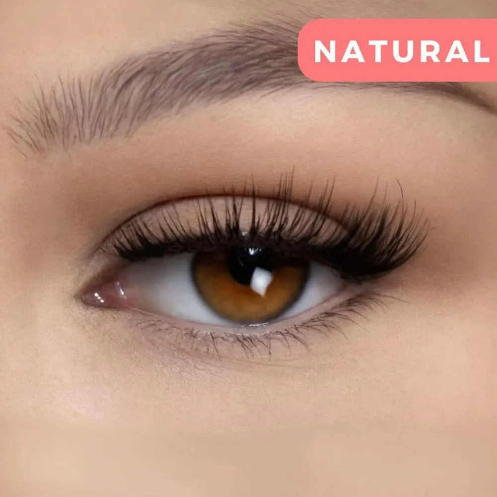 Lumilux Brillash Magnetic Lash Kit, Lumilux Brillash Magnetic Lashes with Applicator No Glue Needed Reusable (Natural)