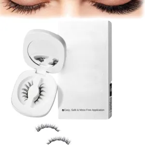 Lumilux Brillash Magnetic Lash Kit, Lumilux Brillash Magnetic Lashes with Applicator No Glue Needed Reusable (Natural)