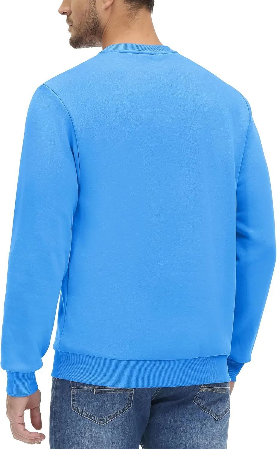 MAGCOMSEN Men's Crewneck Sweatshirt Long Sleeve Casual Warm Fleece Pullover