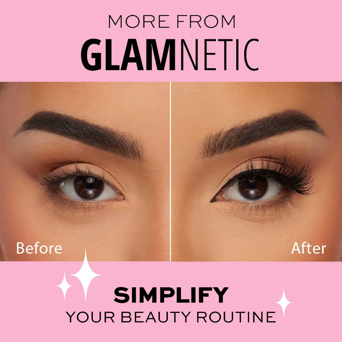 Magnetic Eyelashes – Love Lash | Artificial Magnetic Lashes, Made with Synthetic Faux Mink Fiber, Comfortable and Natural Lash Extention Look, Reusable Up To 60 Times, Long Wispy 13mm-15mm, 1 Pair