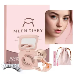 Magnetic Eyelashes with Applicator Natural Reusable Soft Magnetic Lashes Without Eyeliner, Glue-free False Eyelashes Lightweight, Waterproof, Easy to Wear, No Makeup Remover Required(Beauty Style)