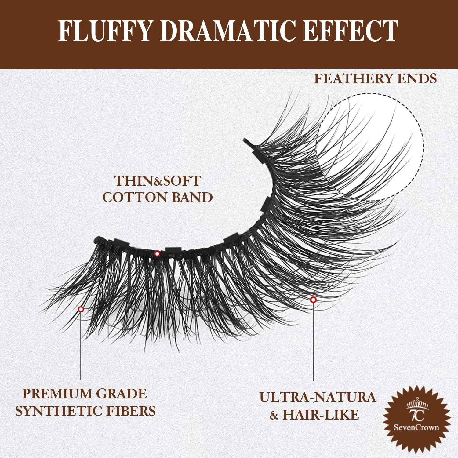 Magnetic Eyelashes with Eyeliner Kit 18-21MM Fluffy Dramatic Faux Mink Lashes 10 Pairs Long Luxury Volume Fake Eye Lashes Easy to Apply Cruelty-Free&Vegan （2 black 2brown)