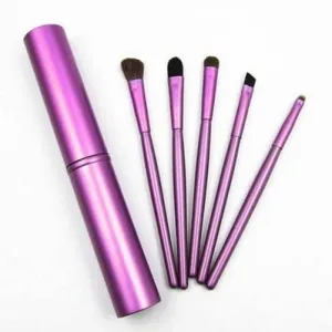Makeup Brush 5pcs Travel Portable Mini Eye Makeup Brushes Set Smudge Eyeshadow Eyeliner Eyebrow Brush Lip Make Up Brush Kit Professional Cosmetic Products (Color : E)