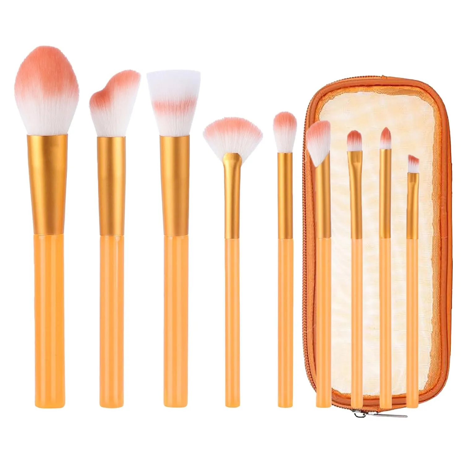 Makeup Brush Set with Organizer Bag, 9 Pcs Professional Synthetic Powder Foundation Brush,Blending Eyeliner Concealer Eyeshadow Contour Brush Set,Gifts for Women