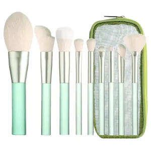 Makeup Brush Set with Storage Case, 9 Pcs Synthetic Professional Powder Foundation Brush,Contour Eyeshadow Eyeliner Concealer Blending Brush Set,Gifts for Mom