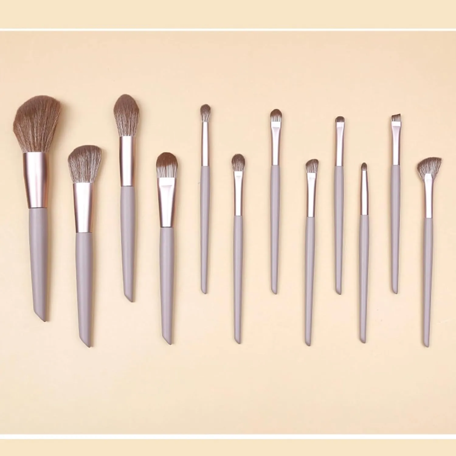 Makeup Brushes 10 Pcs Set,Professional Makeup Kit,Make up Brush Foundation Powder Brush Eyebrow Eyeshadow Brush Contour Blush Concealer Brush with Case (Khaki)