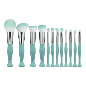 Makeup Brushes 12 Pcs Set, Professional Makeup Kit,Make up Brush Foundation Brush Eyebrow Eyeshadow Brush Contour Blush Concealer Powder Brush (Green)