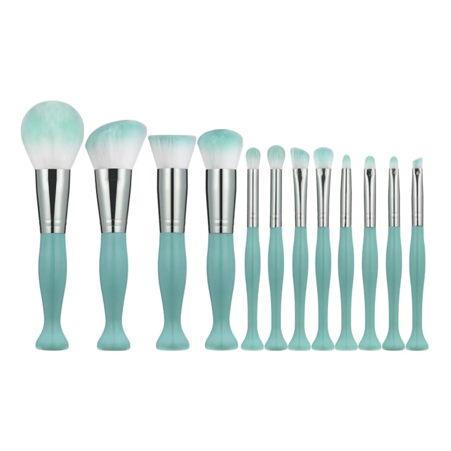 Makeup Brushes 12 Pcs Set, Professional Makeup Kit,Make up Brush Foundation Brush Eyebrow Eyeshadow Brush Contour Blush Concealer Powder Brush (Green)
